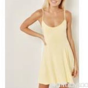 Forever 21 fit and flare yellow dress NWT